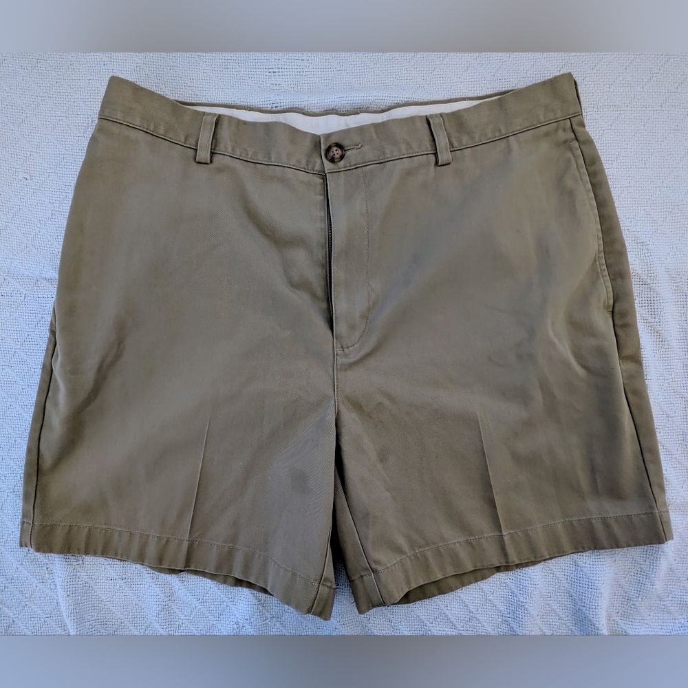 LL Bean Cotton Men’s Shorts 6" Inseam Casual Preppy Classic Khaki 35W